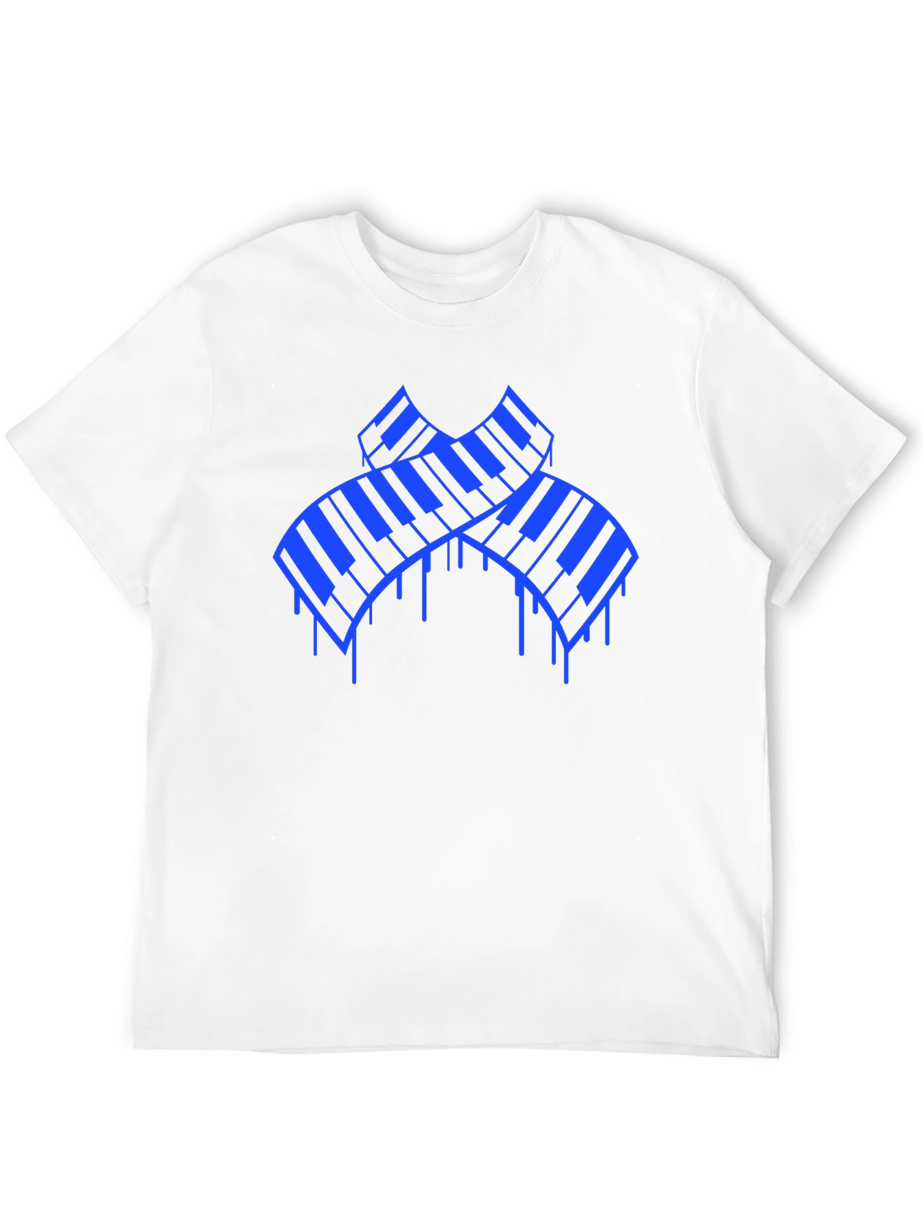 Piano Keys Graphic T-Shirt - Black