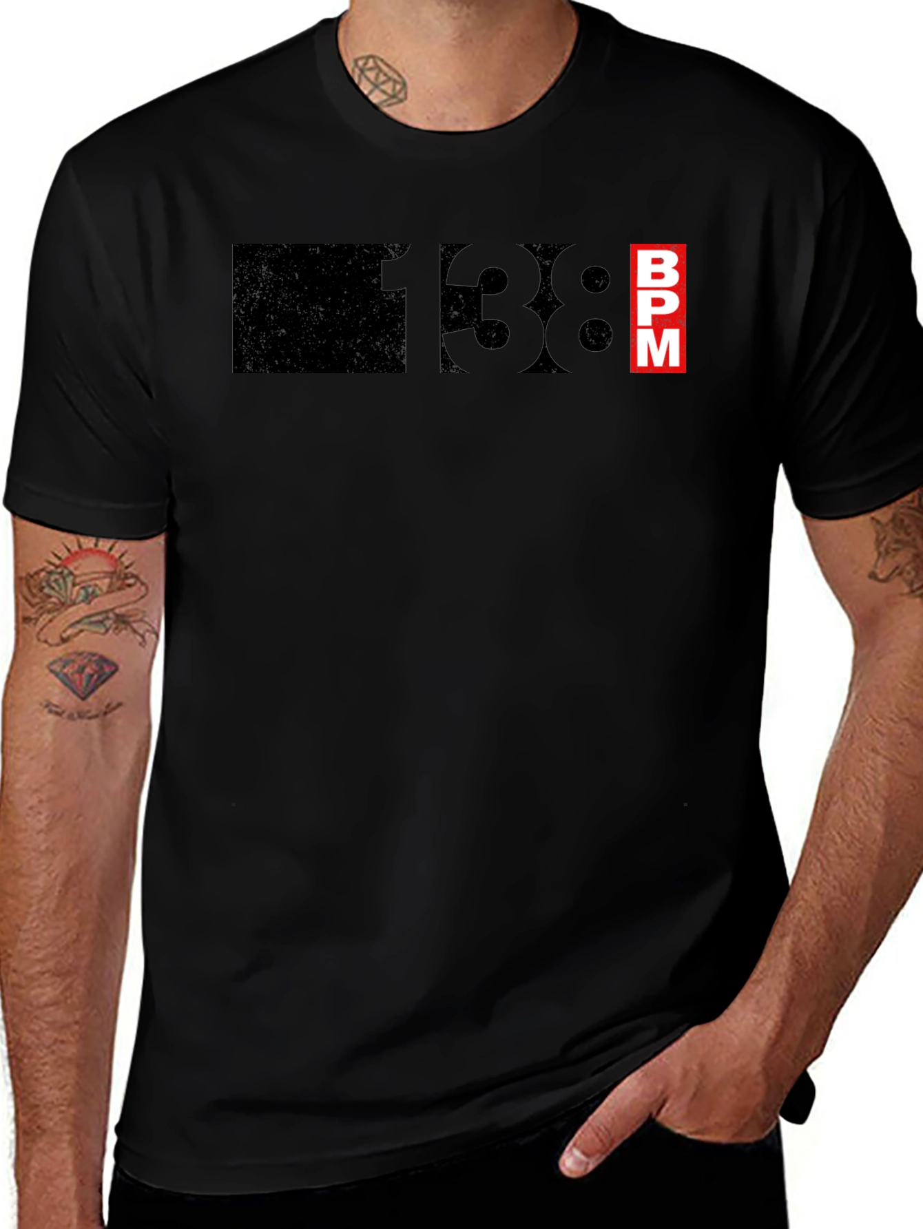 138 BPM Black T-Shirt - Music Lover Tee