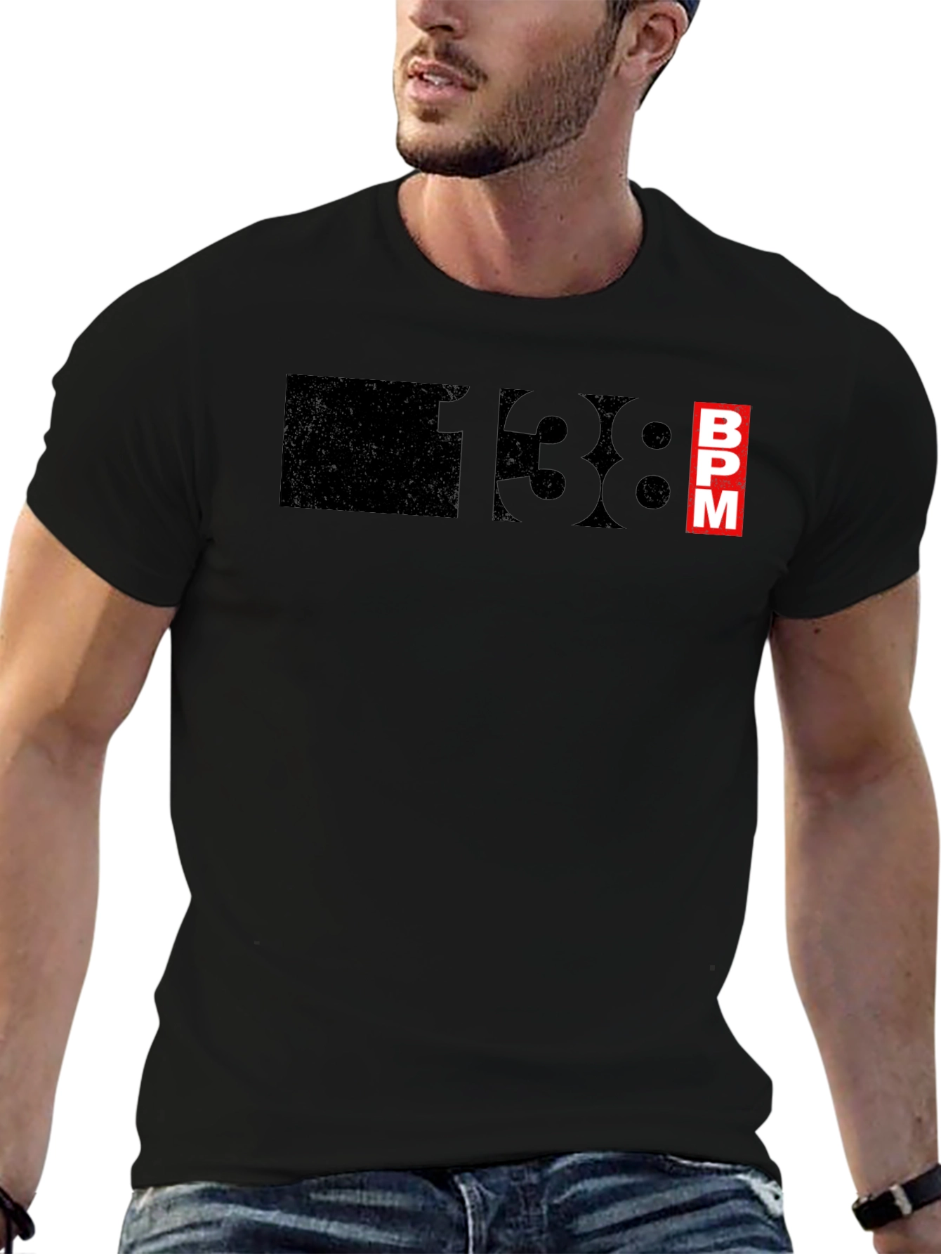 138 BPM Black T-Shirt - Music Lover Tee