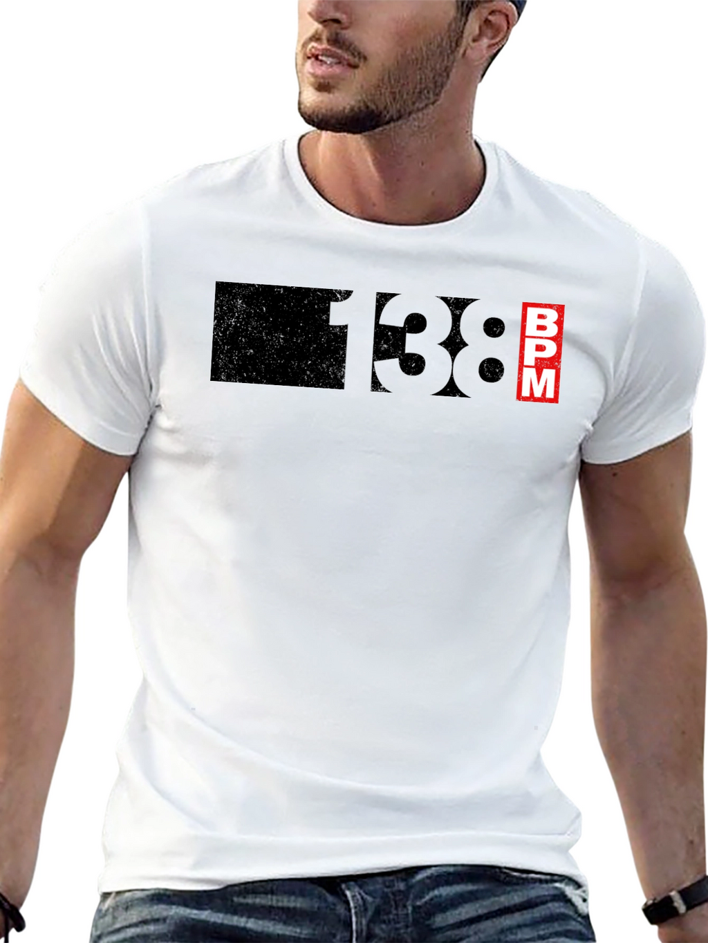 138 BPM Black T-Shirt - Music Lover Tee