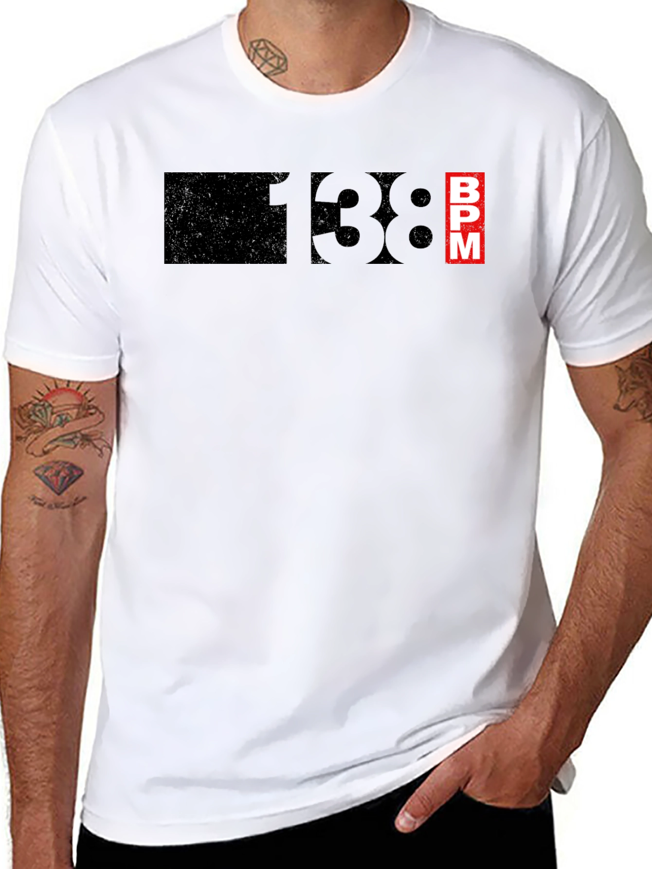138 BPM Black T-Shirt - Music Lover Tee