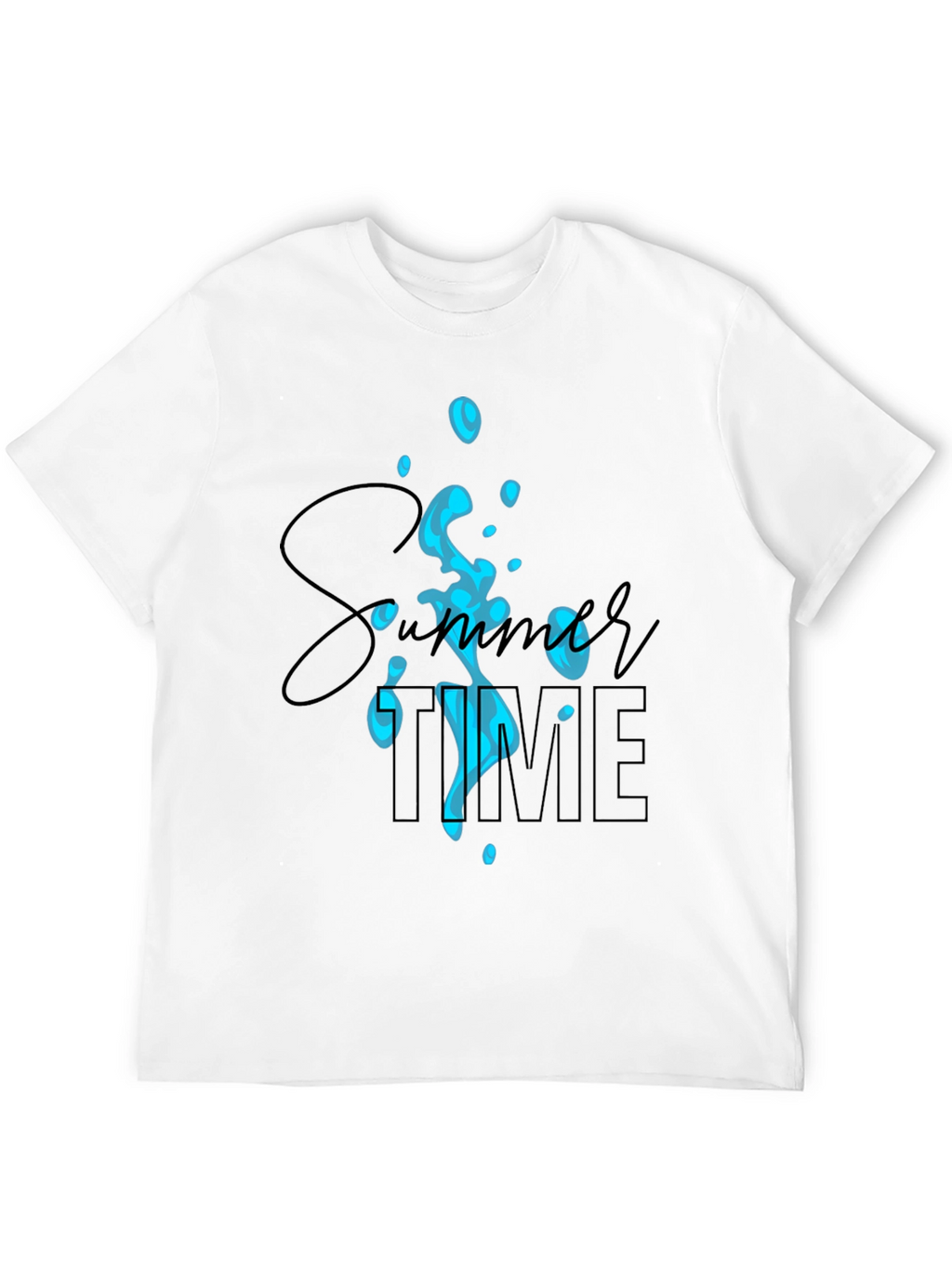 Summer Time Black Graphic Tee