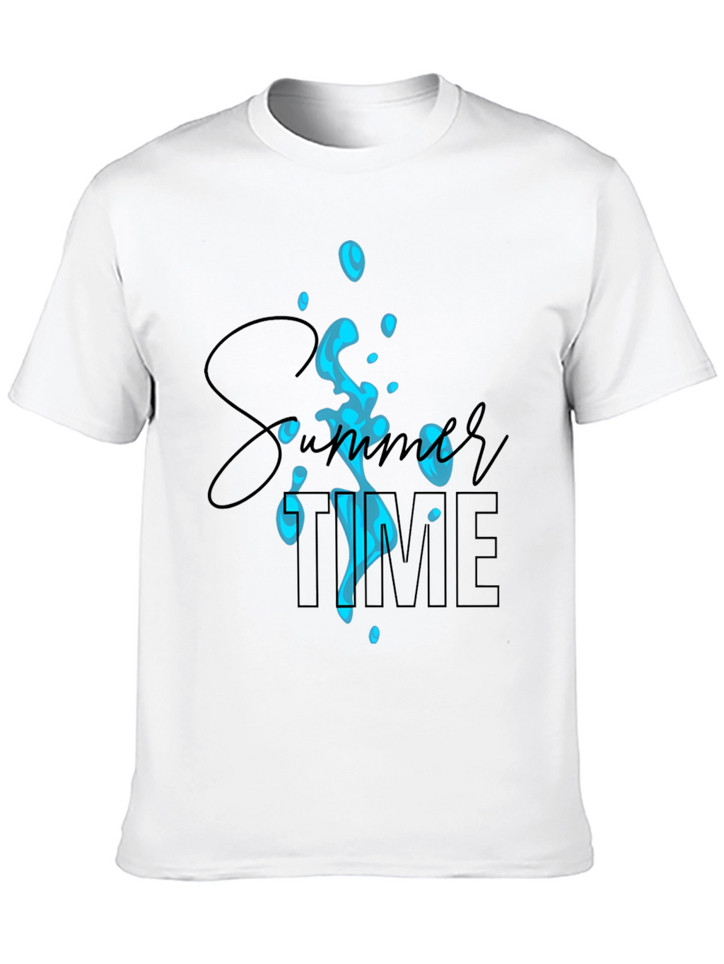 Summer Time Black Graphic Tee