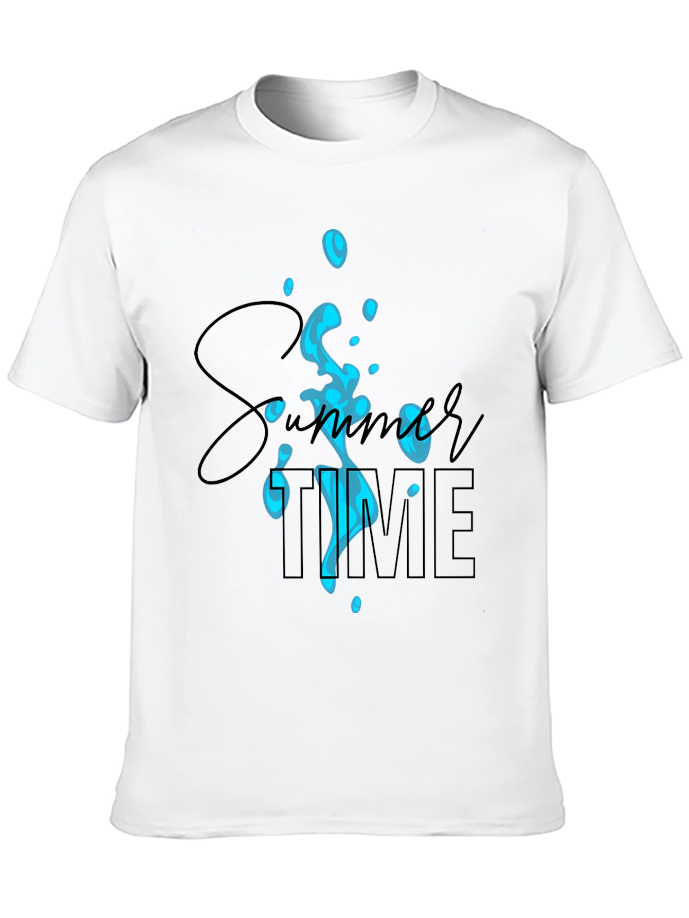 Summer Time Black Graphic Tee