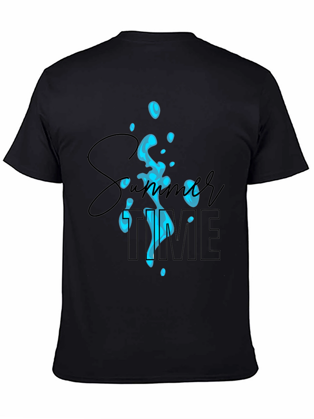Summer Time Black Graphic Tee