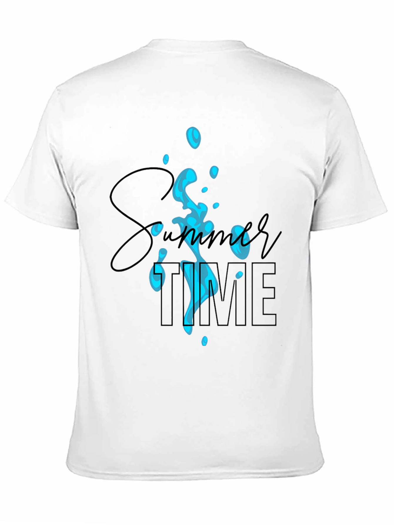 Summer Time Black Graphic Tee
