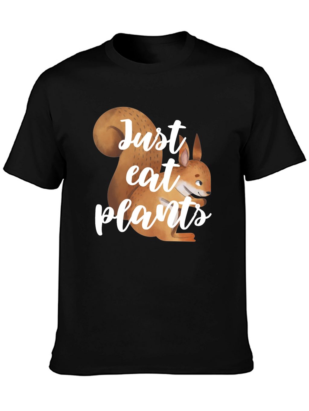 Just Eat Plants T-Shirt: Squirrel Graphic Tee
