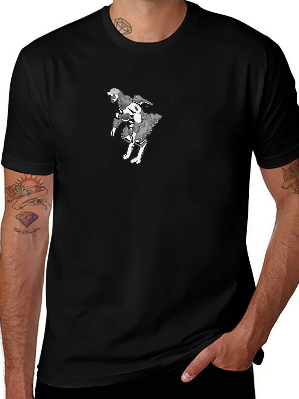 Graphic Print Black T-Shirt