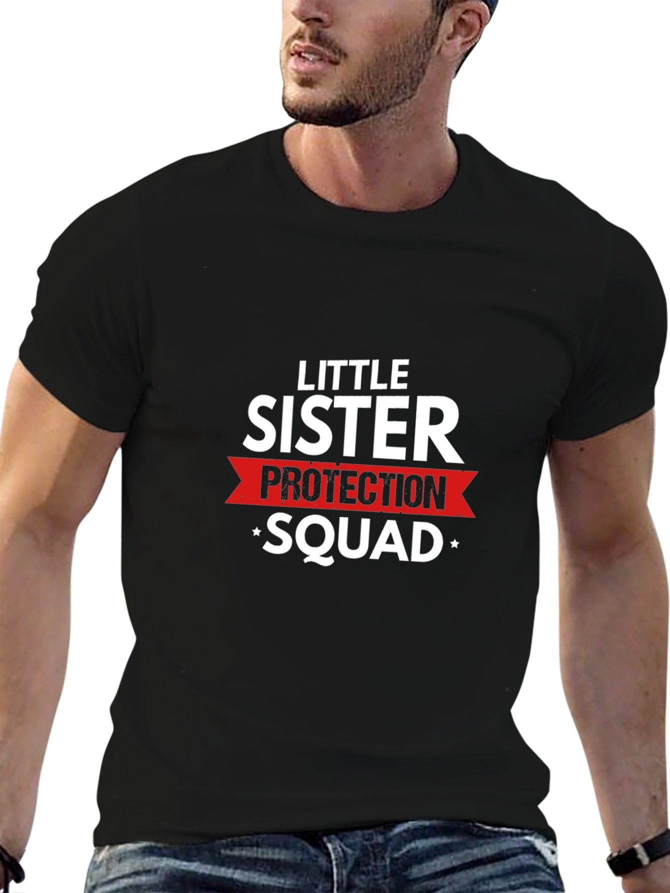 Little Sister Protection Squad Graphic T-Shirt