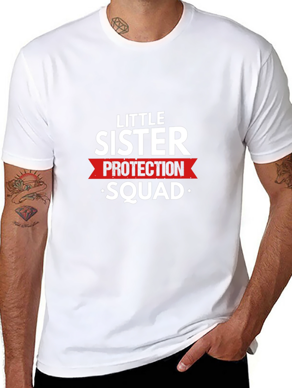 Little Sister Protection Squad Graphic T-Shirt