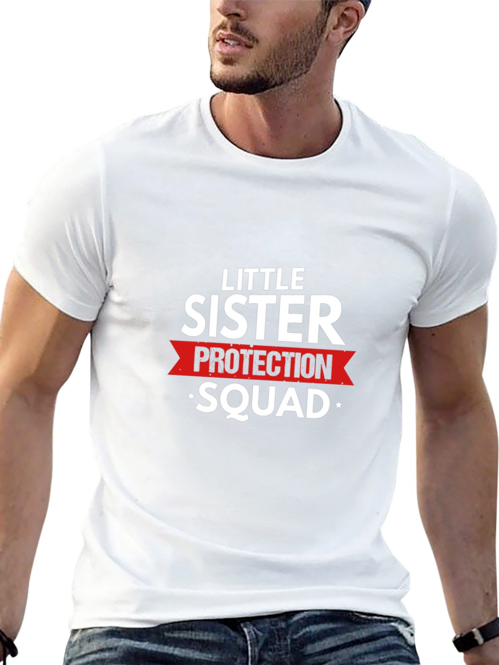 Little Sister Protection Squad Graphic T-Shirt