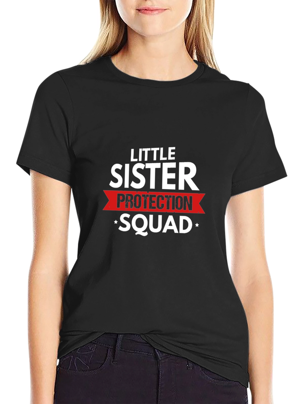Little Sister Protection Squad Graphic T-Shirt
