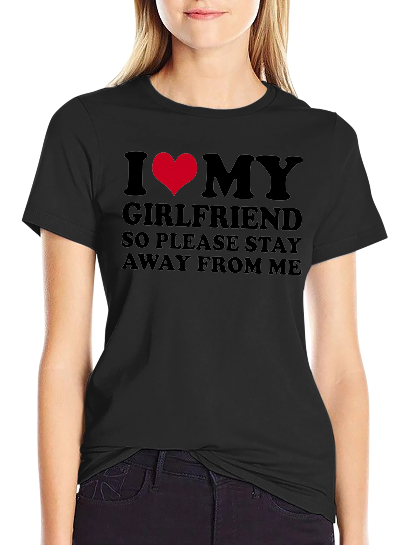 I Love My Girlfriend Tee - Funny Stay Away Shirt
