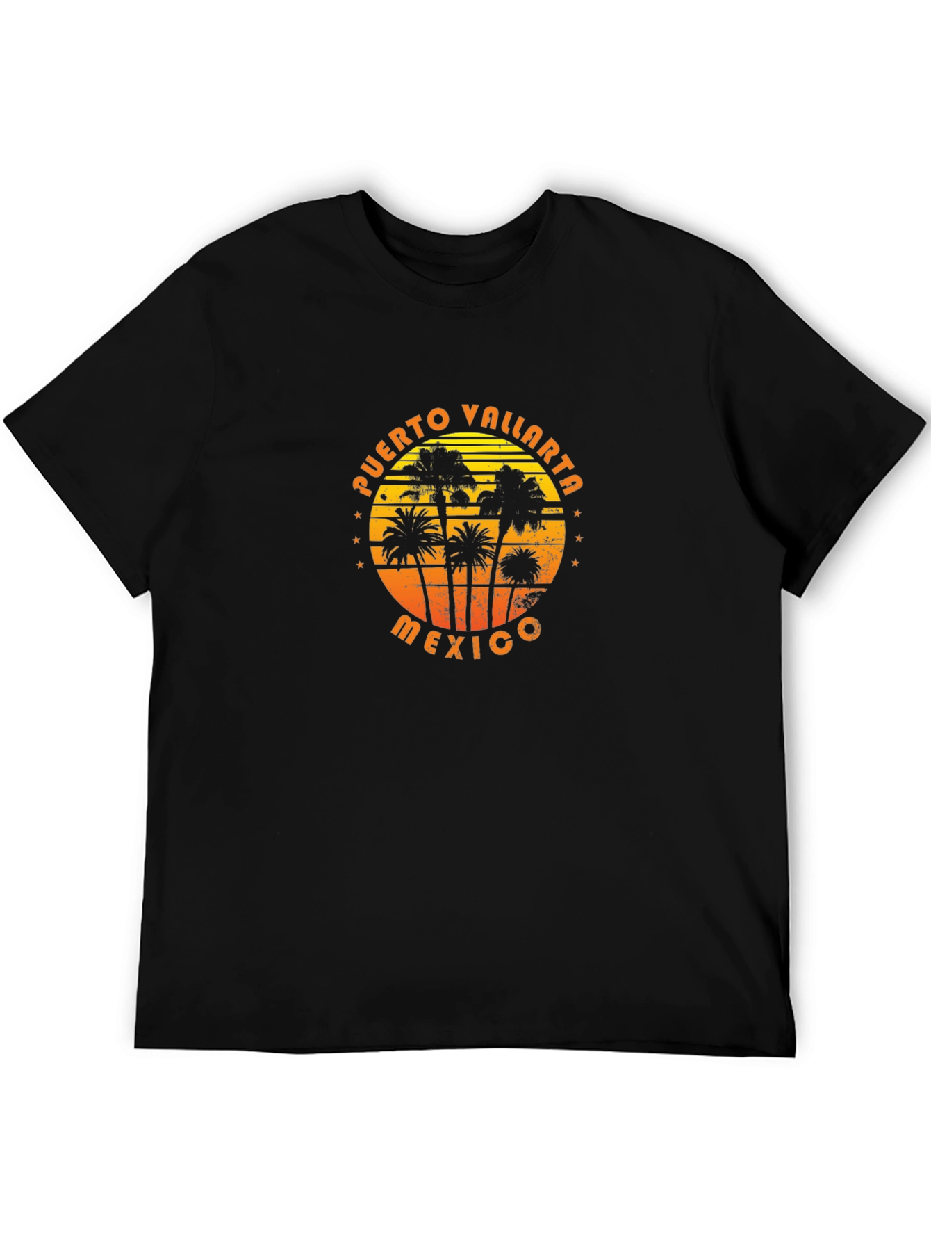 Puerto Vallarta Mexico Palm Tree Graphic T-Shirt