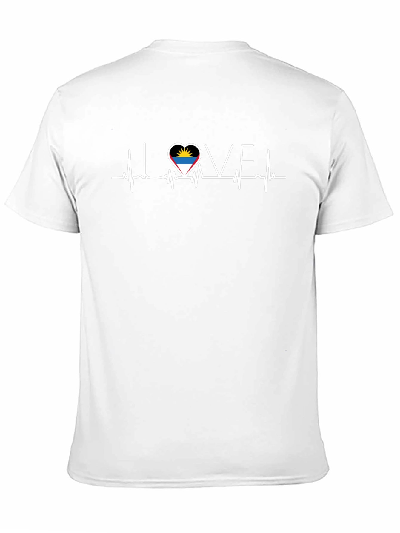 I Love Antigua & Barbuda Heartbeat T-Shirt