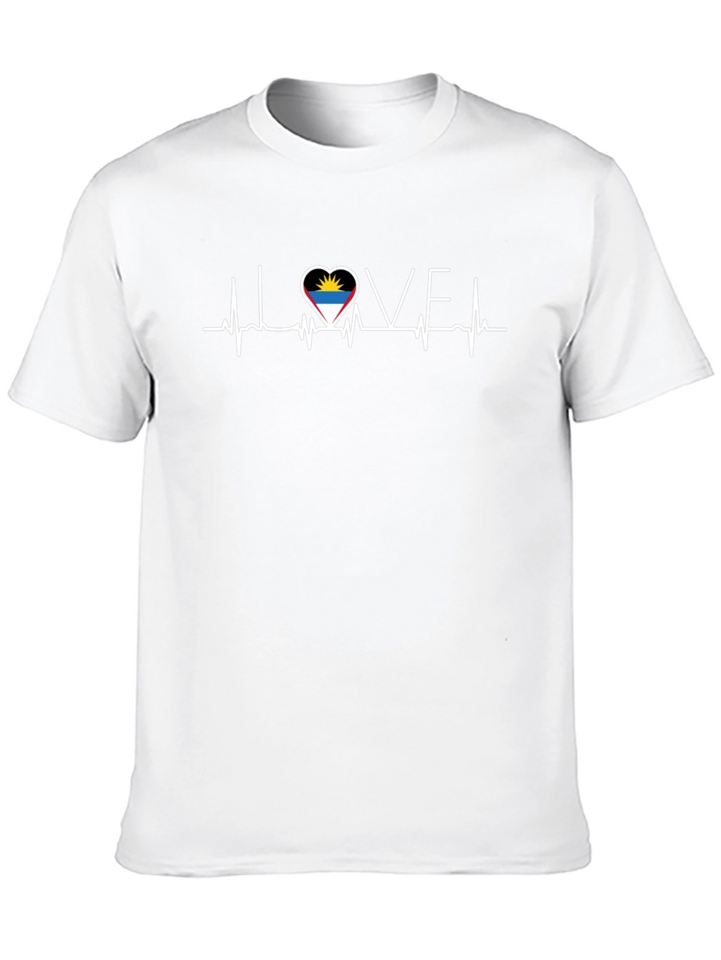 I Love Antigua & Barbuda Heartbeat T-Shirt