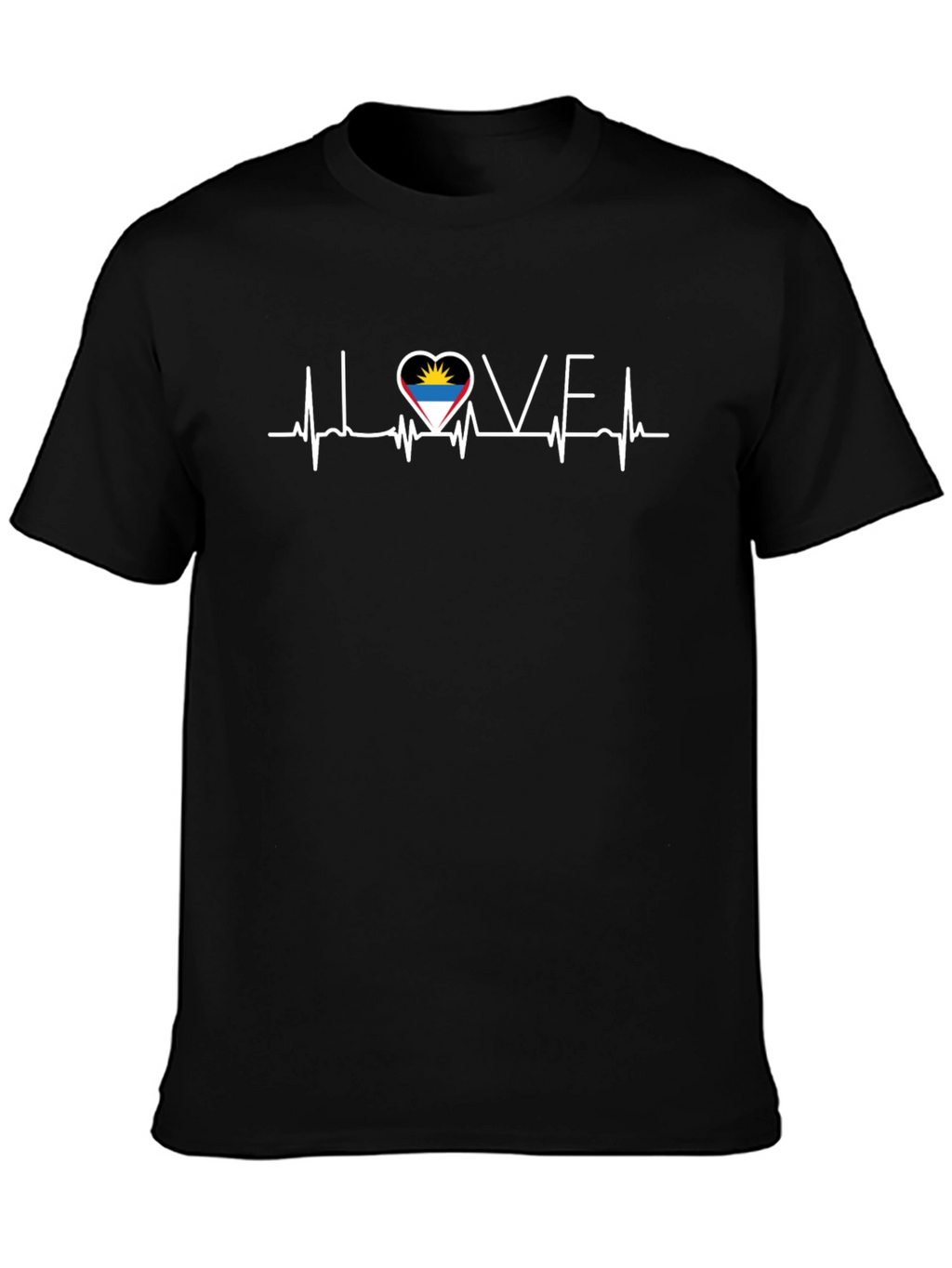 I Love Antigua & Barbuda Heartbeat T-Shirt