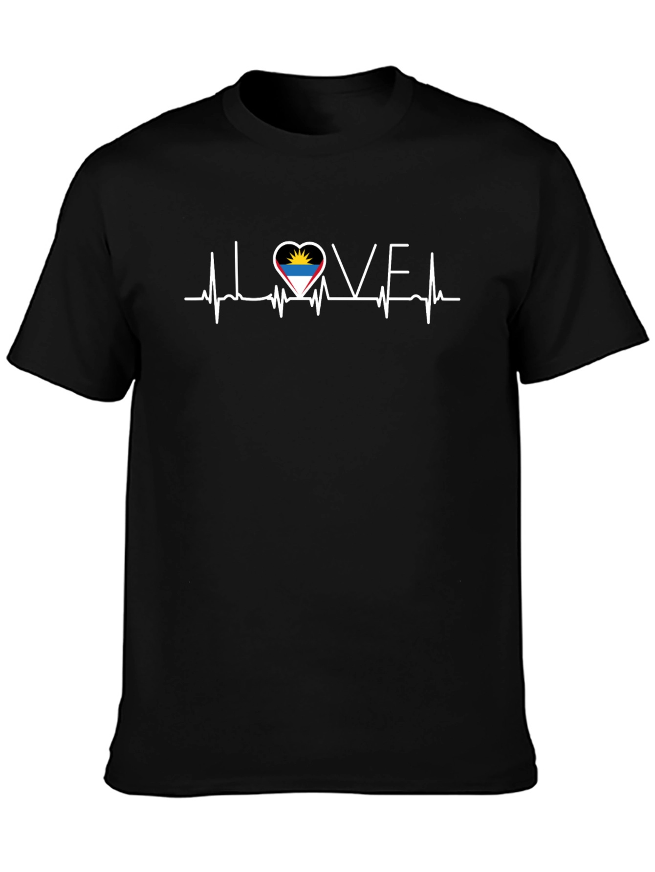 I Love Antigua & Barbuda Heartbeat T-Shirt