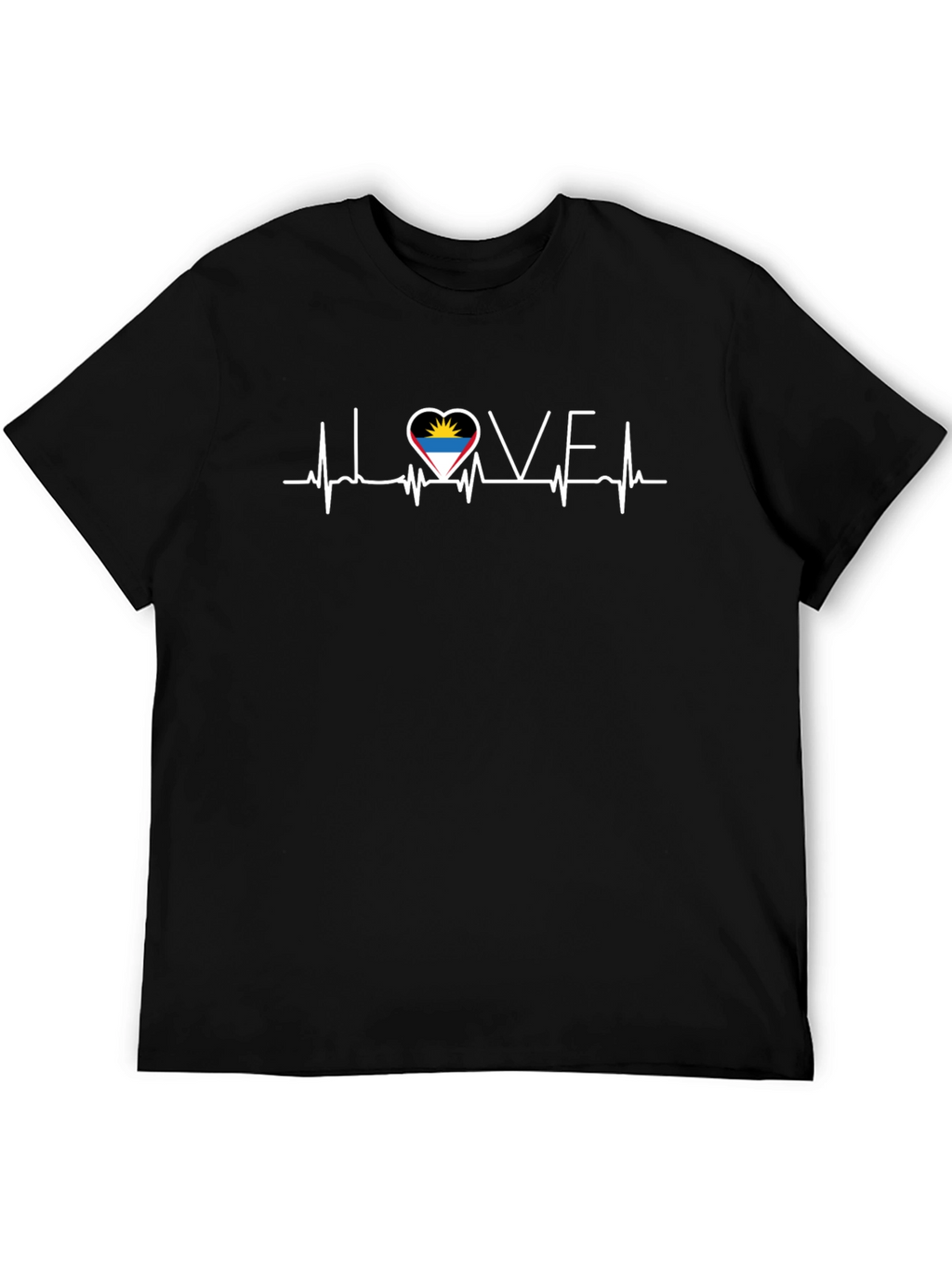 I Love Antigua & Barbuda Heartbeat T-Shirt