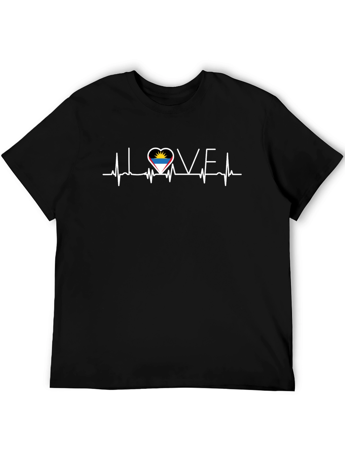 I Love Antigua & Barbuda Heartbeat T-Shirt