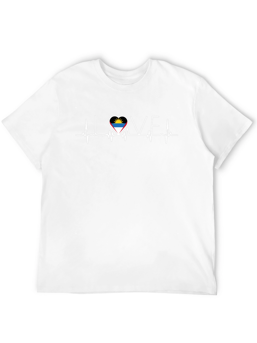 I Love Antigua & Barbuda Heartbeat T-Shirt