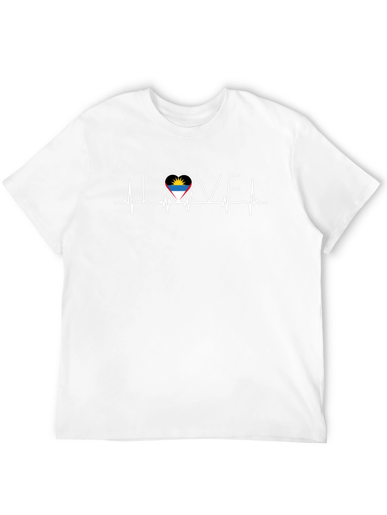 I Love Antigua & Barbuda Heartbeat T-Shirt