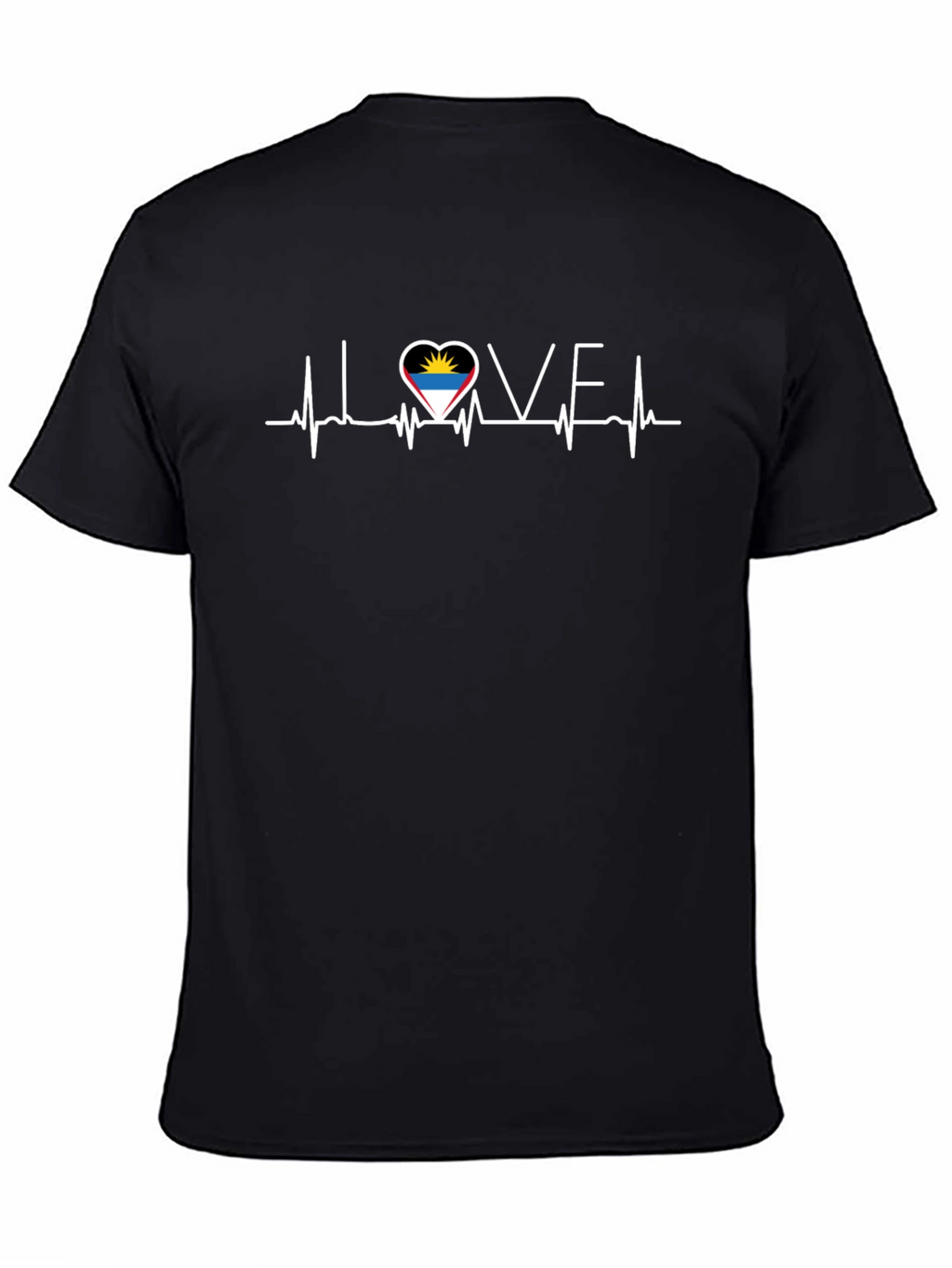 I Love Antigua & Barbuda Heartbeat T-Shirt