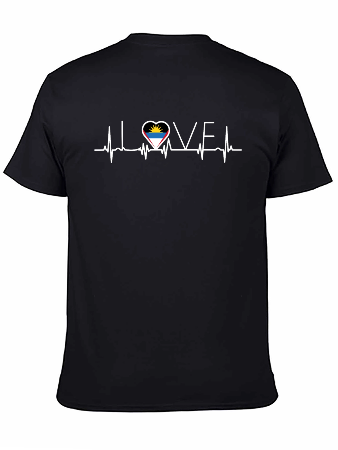 I Love Antigua & Barbuda Heartbeat T-Shirt