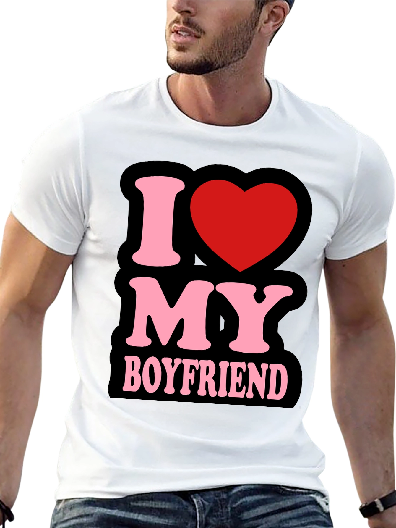 I Love My Boyfriend T-Shirt - Cute Graphic Tee