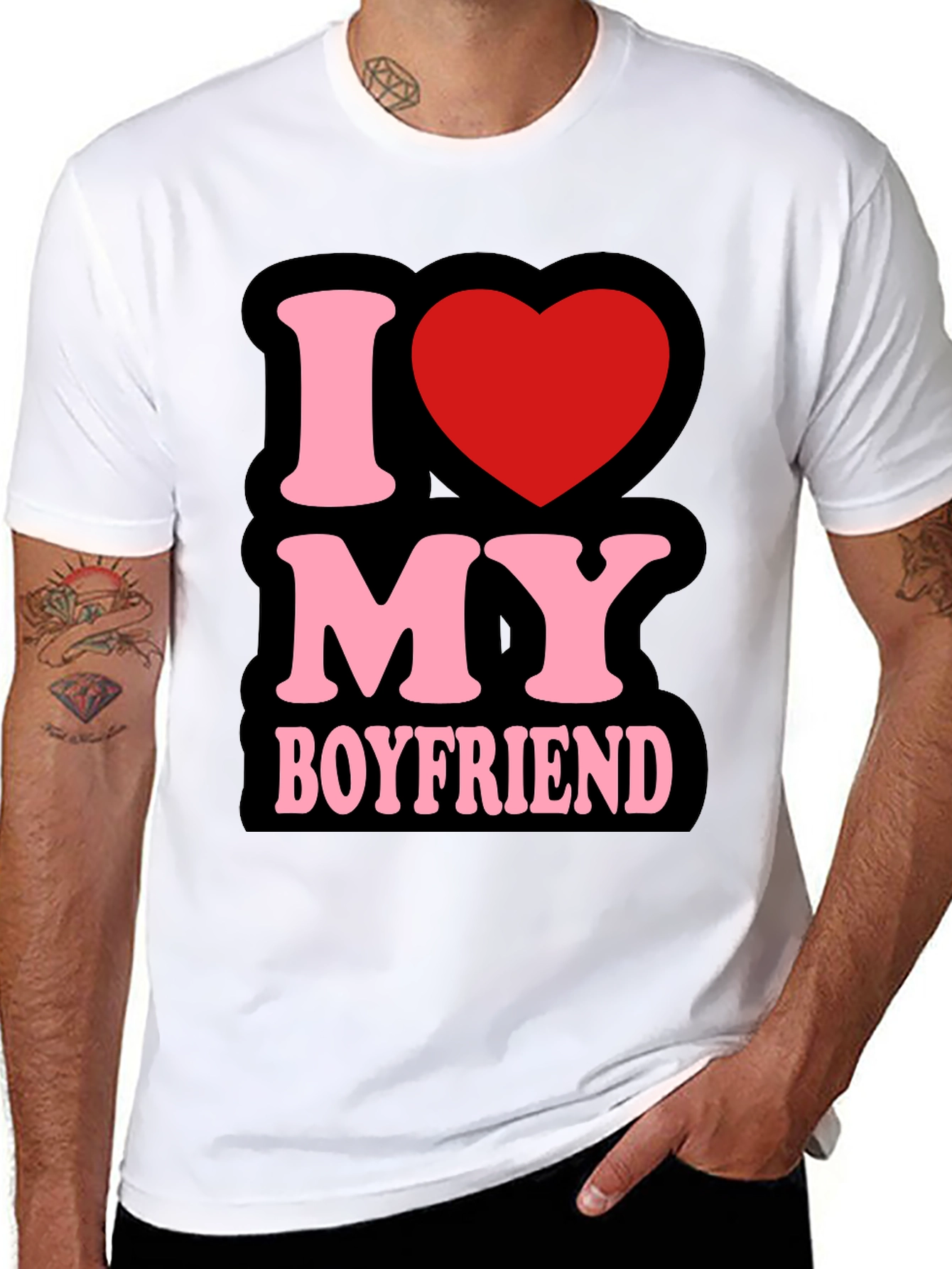 I Love My Boyfriend T-Shirt - Cute Graphic Tee