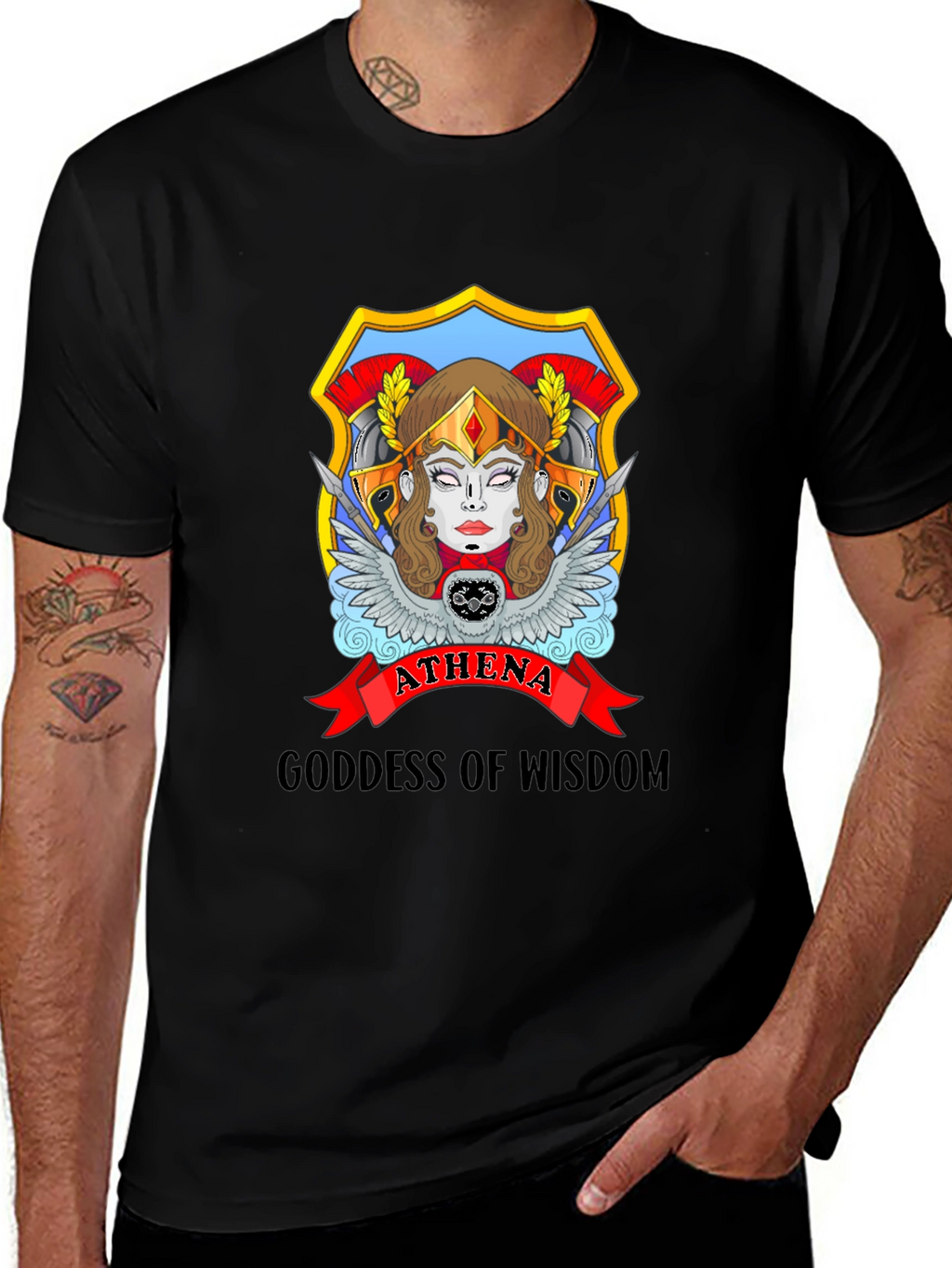 Athena Goddess Wisdom Graphic T-Shirt