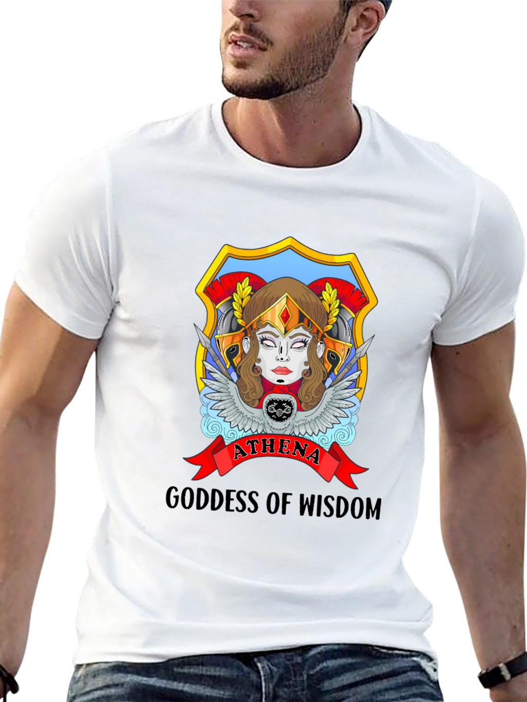 Athena Goddess Wisdom Graphic T-Shirt