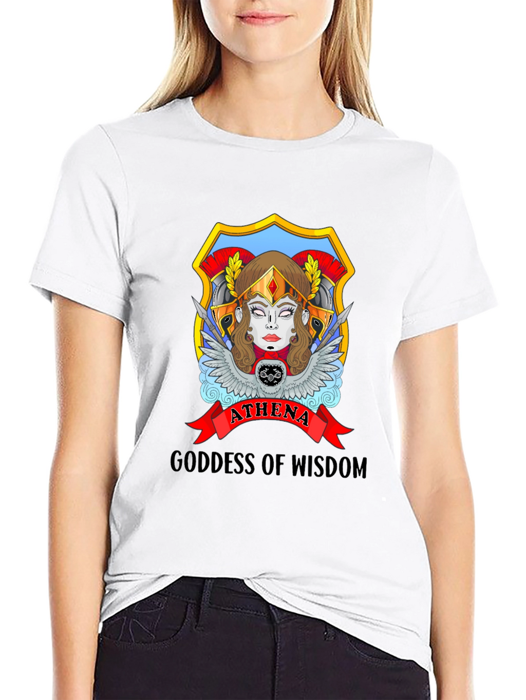 Athena Goddess Wisdom Graphic T-Shirt