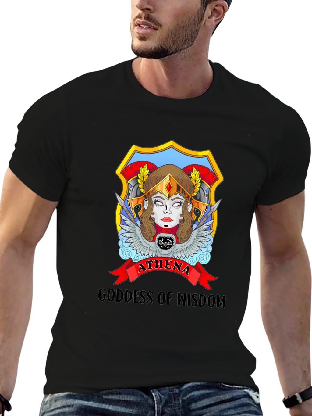 Athena Goddess Wisdom Graphic T-Shirt
