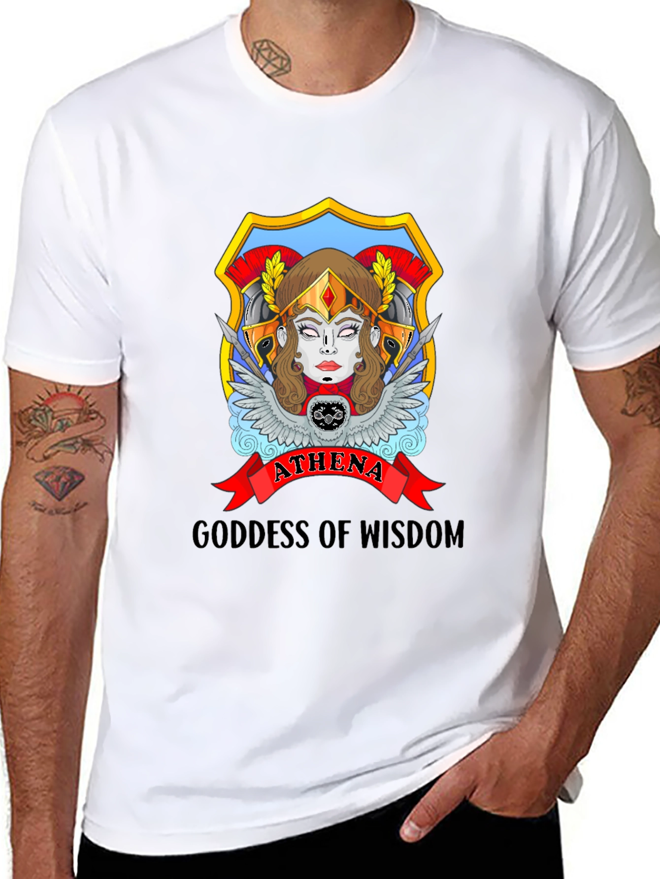 Athena Goddess Wisdom Graphic T-Shirt
