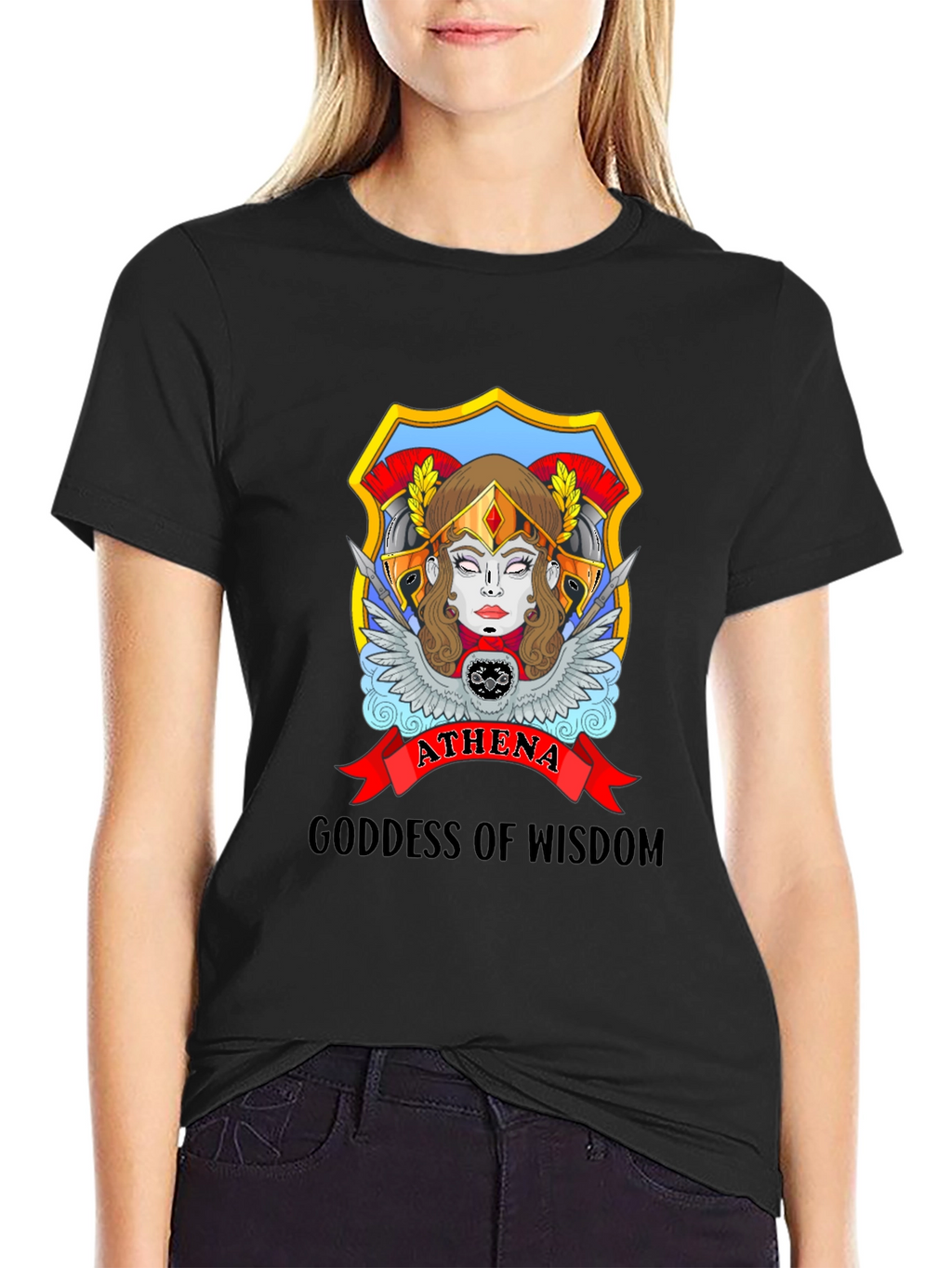 Athena Goddess Wisdom Graphic T-Shirt