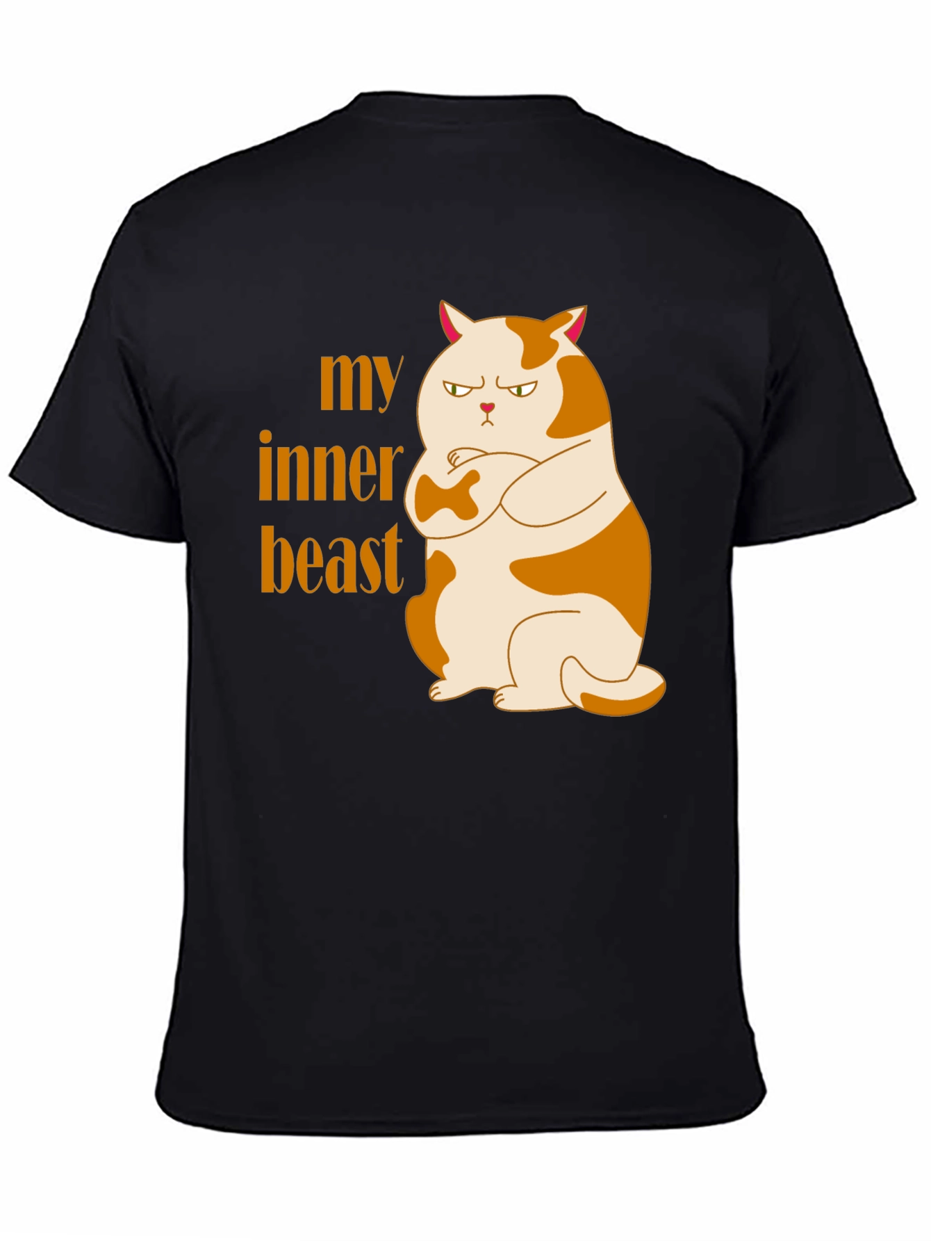 My Inner Beast Cat T-Shirt - Grumpy Cartoon Cat Tee