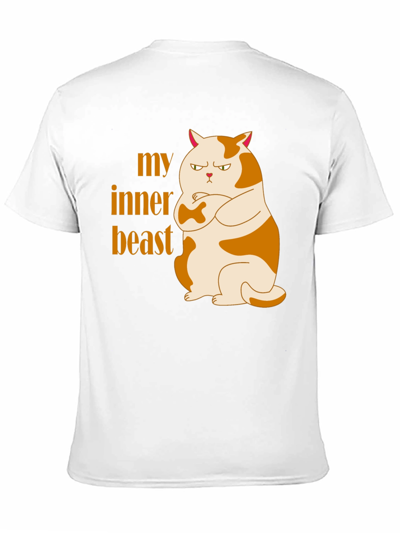 My Inner Beast Cat T-Shirt - Grumpy Cartoon Cat Tee