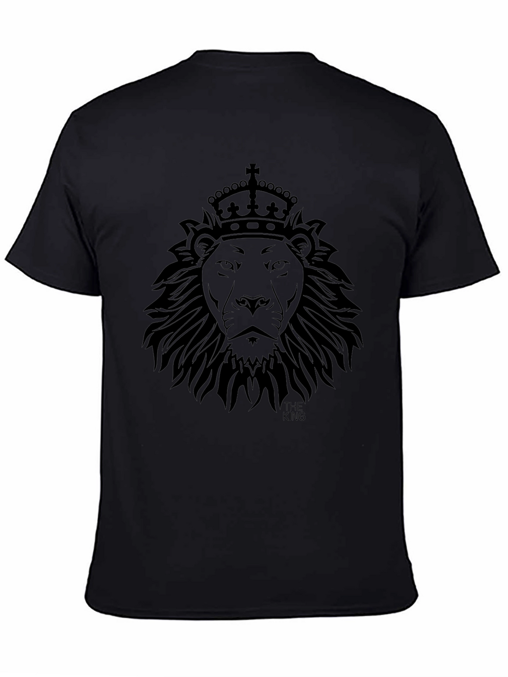King Lion Graphic Tee - Black Cotton T-Shirt