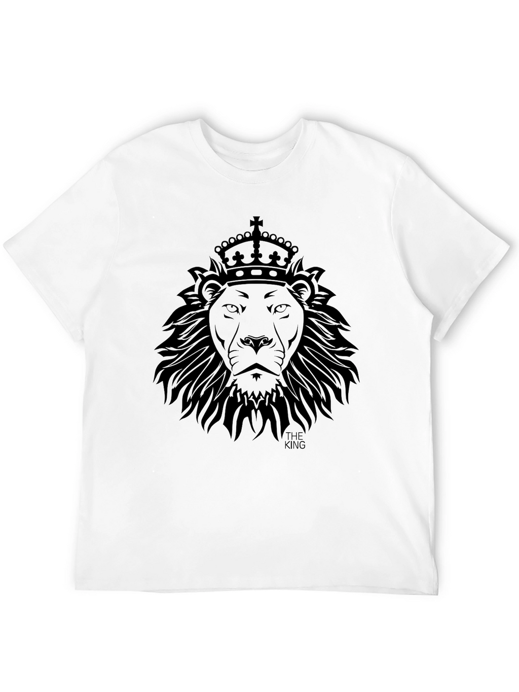 King Lion Graphic Tee - Black Cotton T-Shirt
