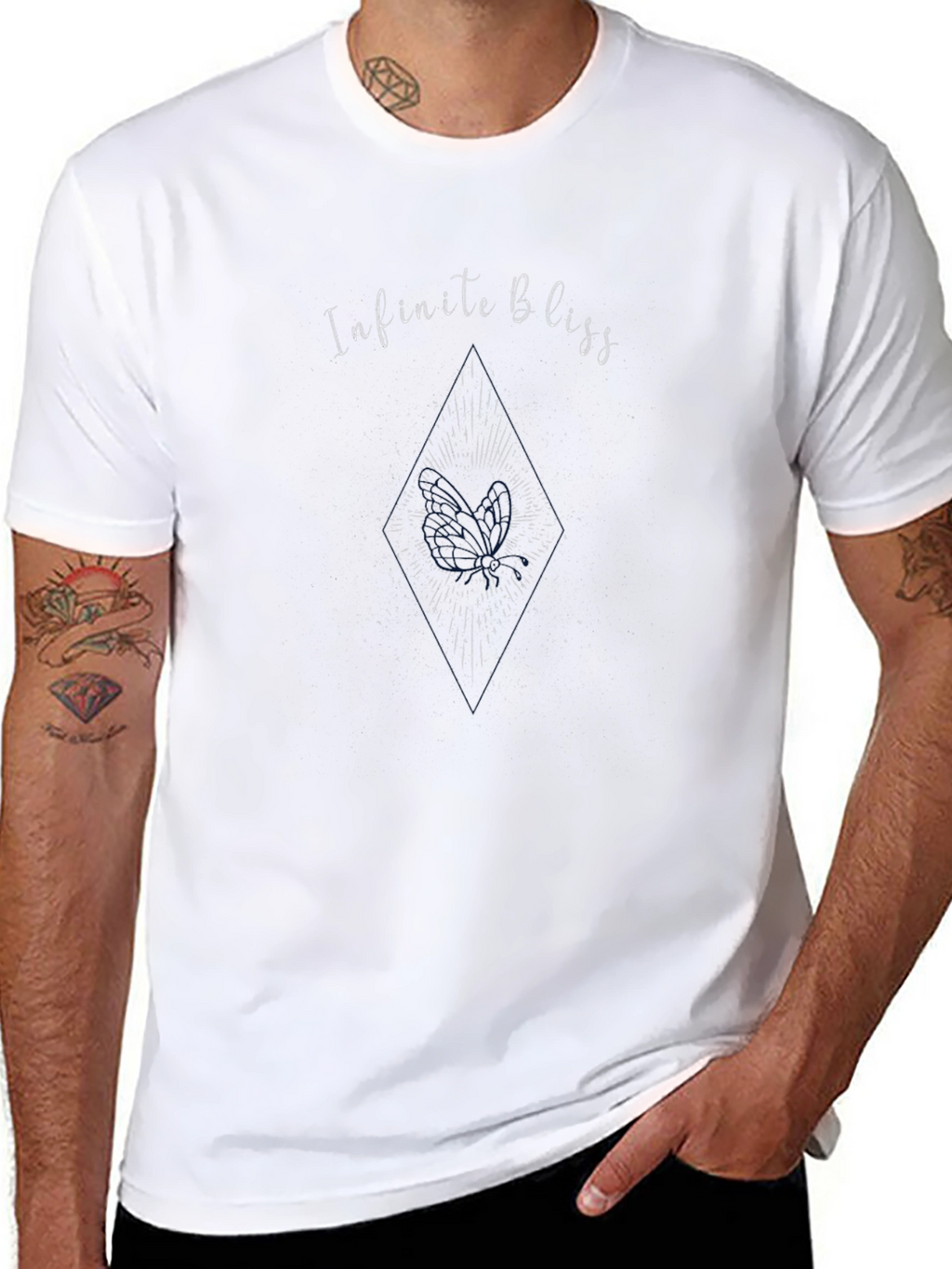 Infinite Bliss Graphic Tee - Stylish Black T-Shirt