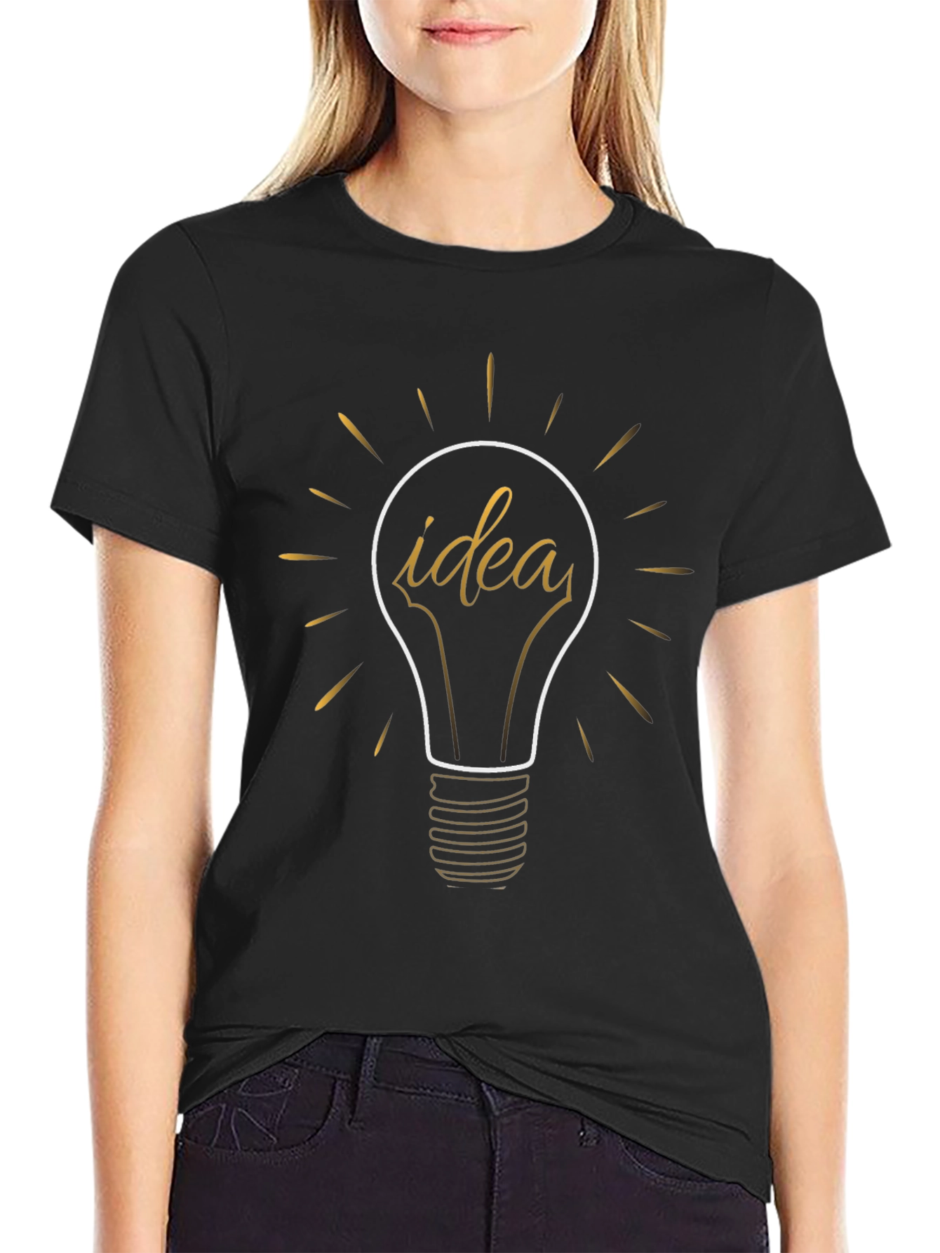 Idea Bulb Graphic Tee - Think Outside the Box!
