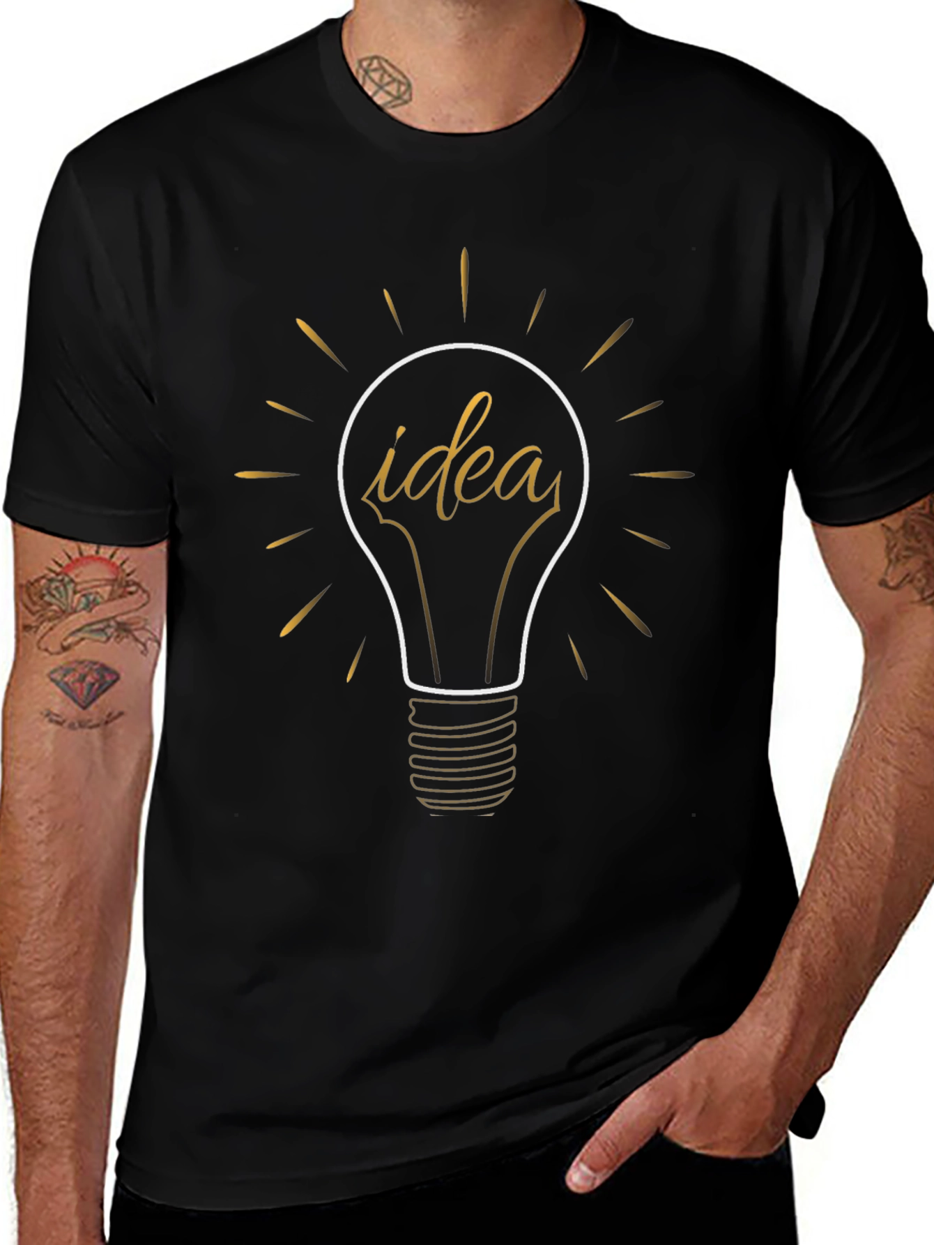 Idea Bulb Graphic Tee - Think Outside the Box!