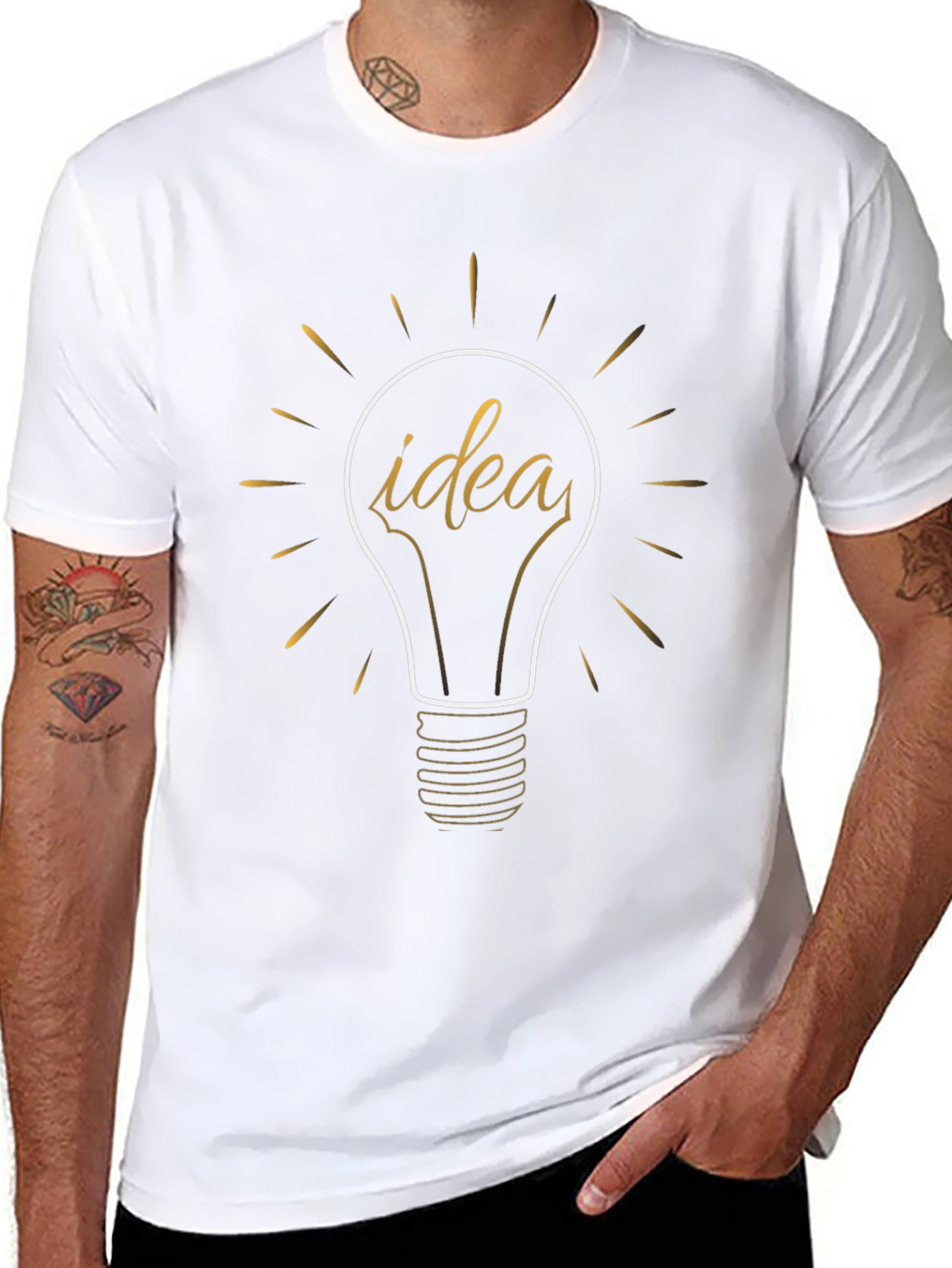 Idea Bulb Graphic Tee - Think Outside the Box!