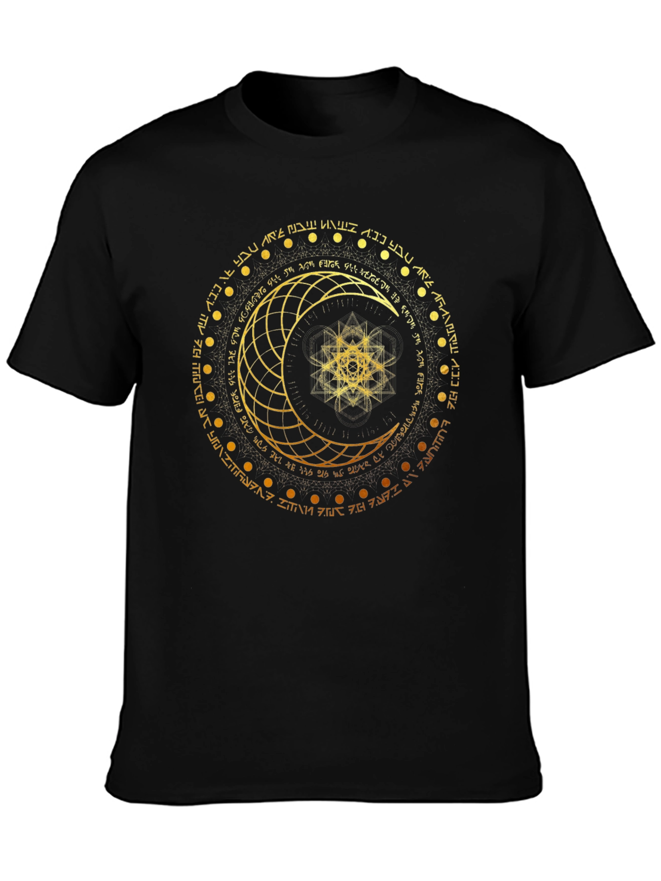 Celestial Moon Graphic Tee - Mystical Symbol Design