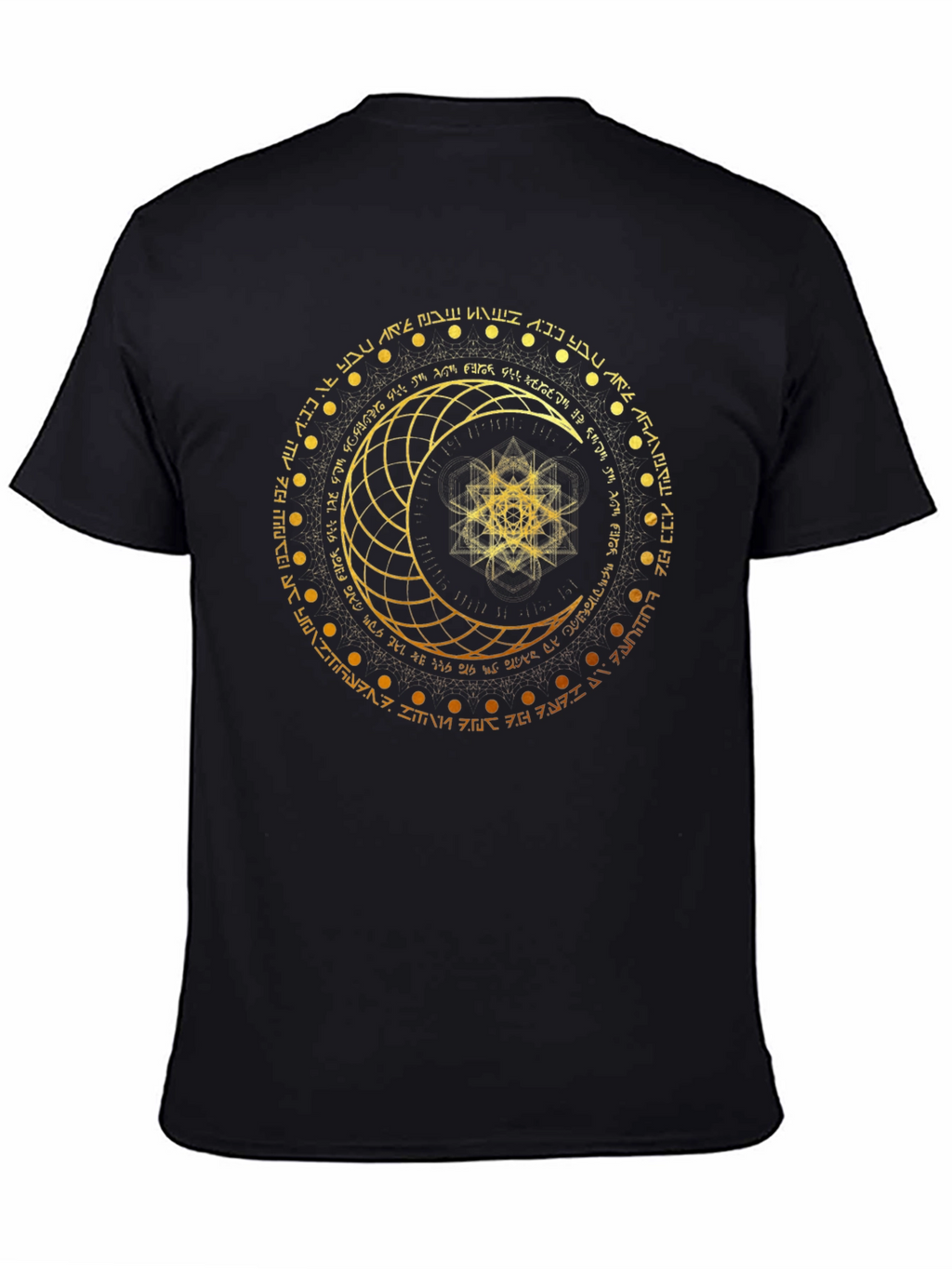 Celestial Moon Graphic Tee - Mystical Symbol Design