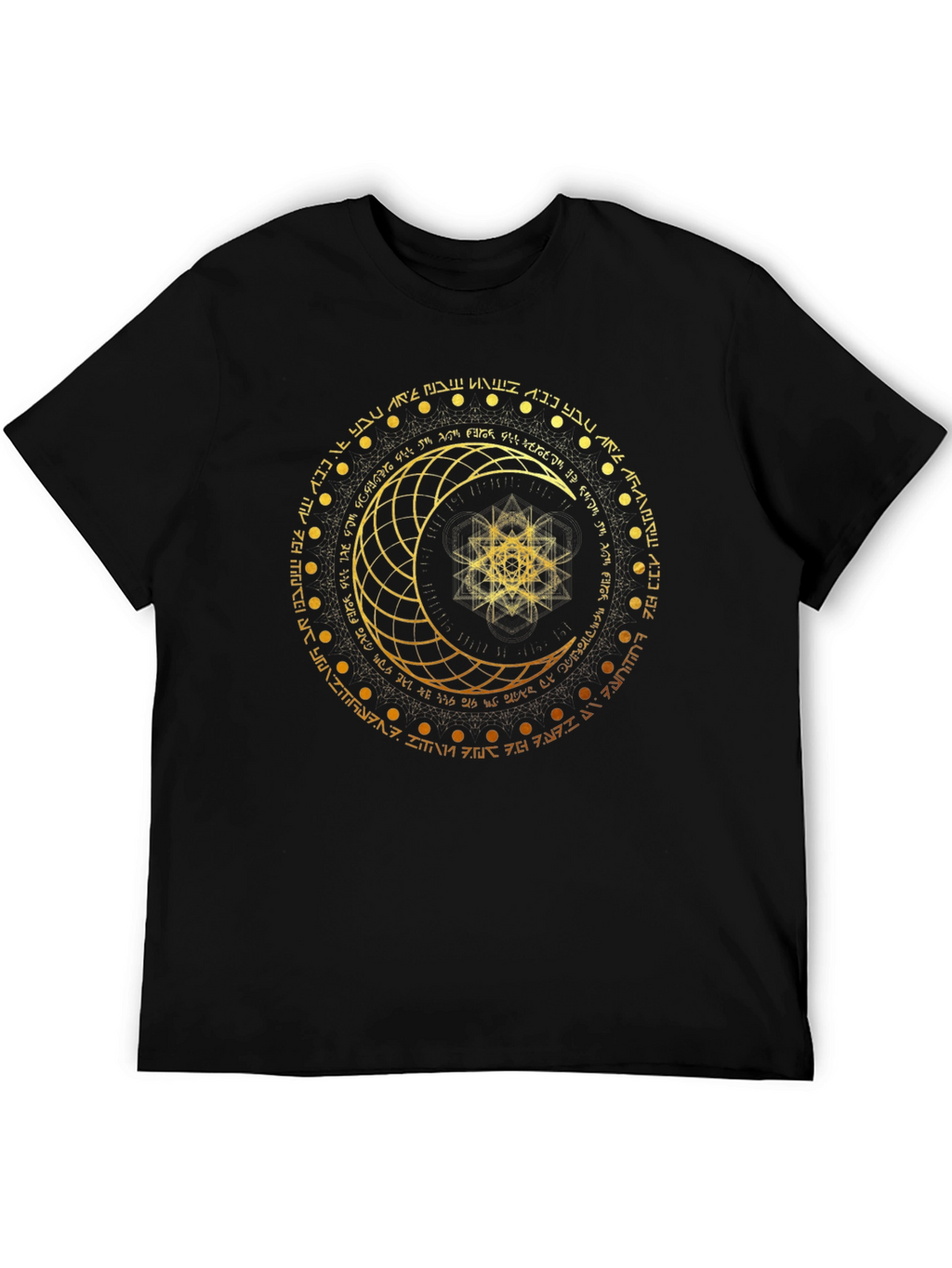 Celestial Moon Graphic Tee - Mystical Symbol Design