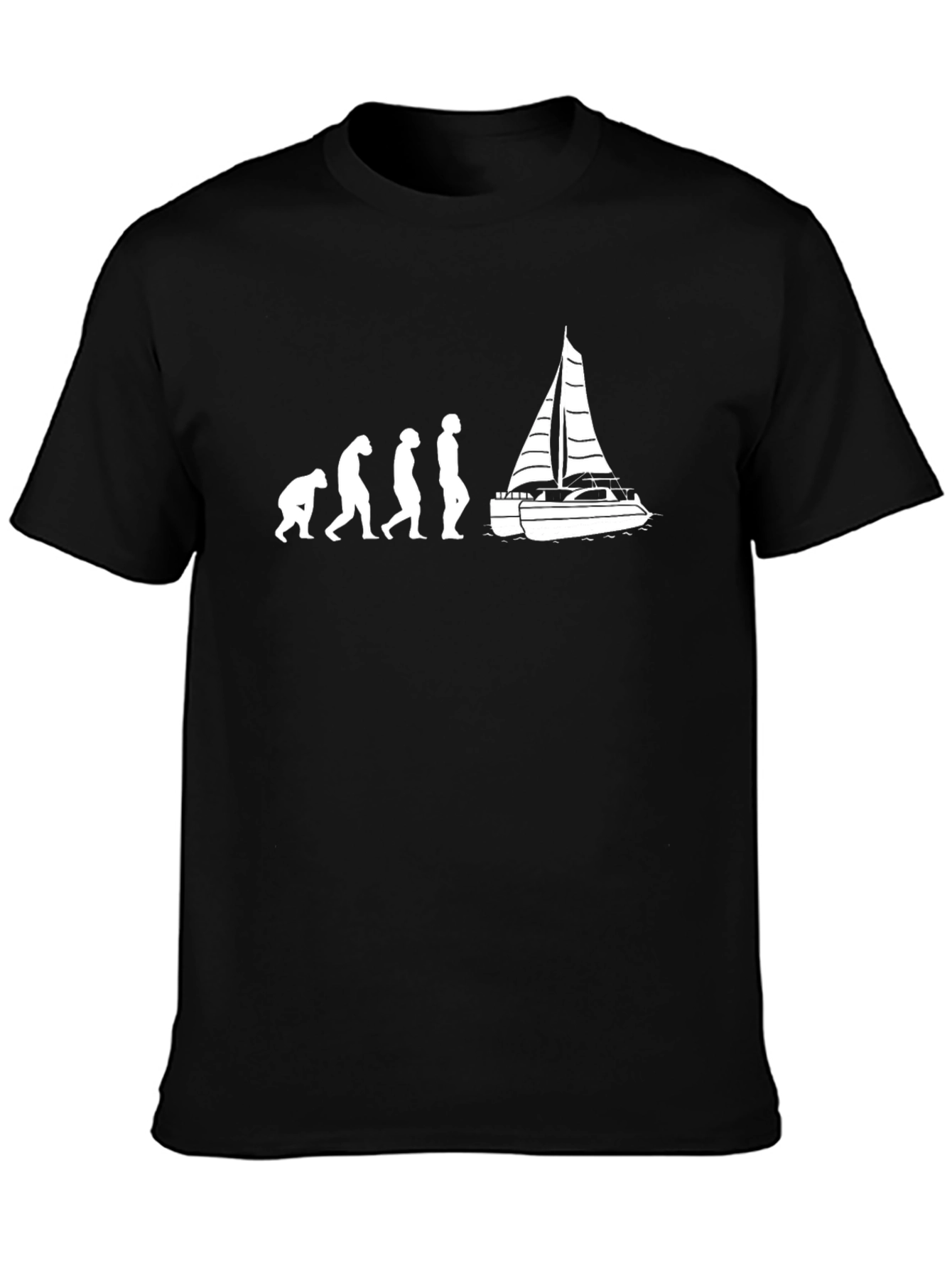 Evolution to Sailing T-Shirt - Black Crew Neck