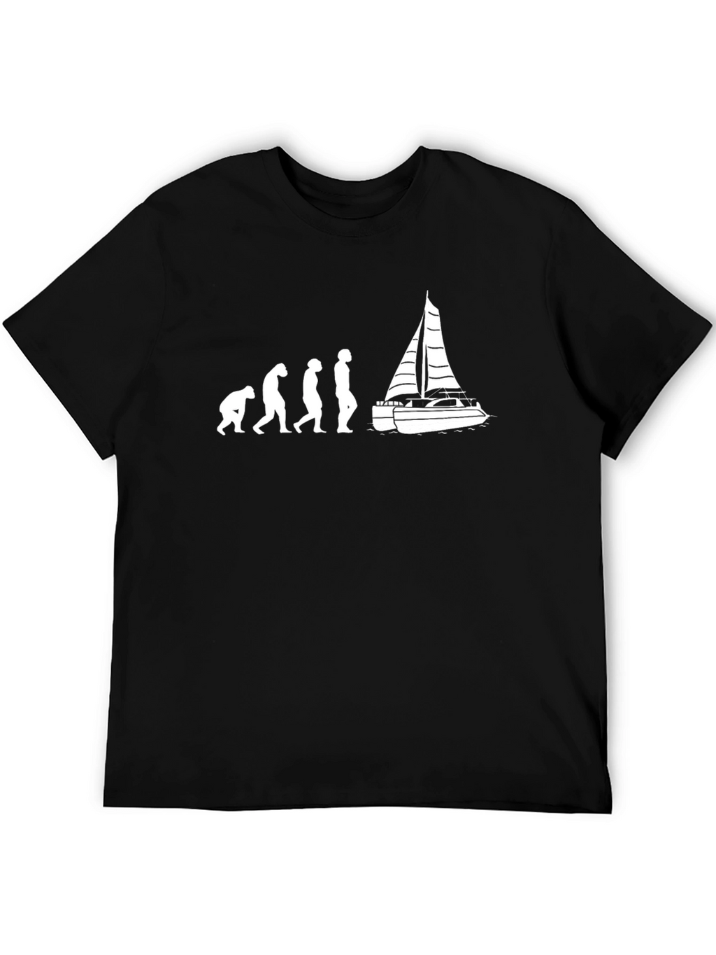Evolution to Sailing T-Shirt - Black Crew Neck