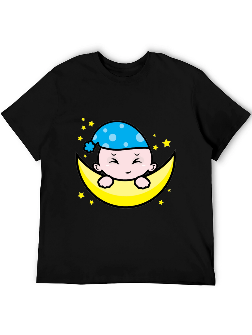 Cute Moon Baby Graphic T-Shirt - Sleepy Time Style